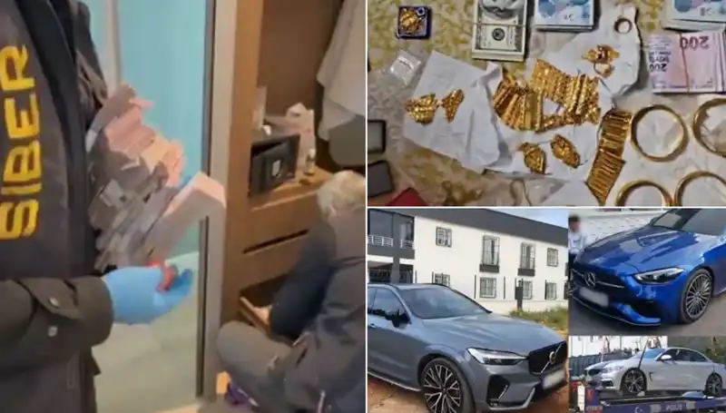 39 Şehirdeki Büyük Operasyon: Balya Balya Paralar ve Lüks Otomobiller Ele Geçirildi