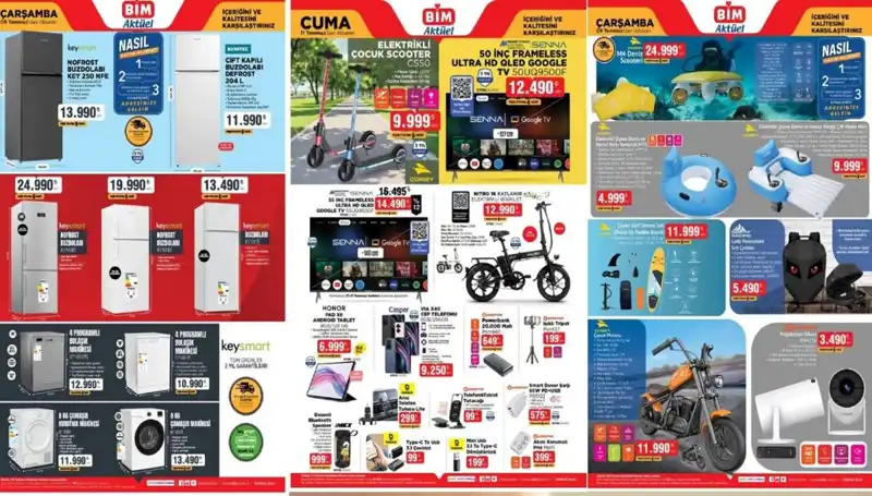 BİM 8-11 Temmuz Aktüel Kataloğu ile Sıcak Yaz Fırsatları