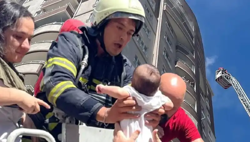 Kayseri'de 14 Katlı Binada Yaşanan Yangın Panik Yarattı