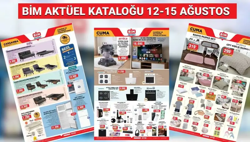 BİM 12-15 Ağustos Aktüel Kataloğunda Kaçırılmaz Fırsatlar!