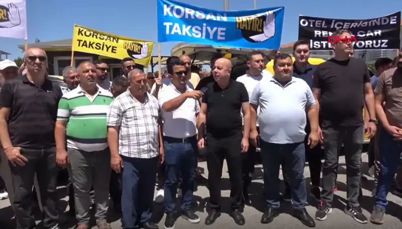 Belek Taksicilerinden Şok Eylem: Kontak Kapatma Protestosu!