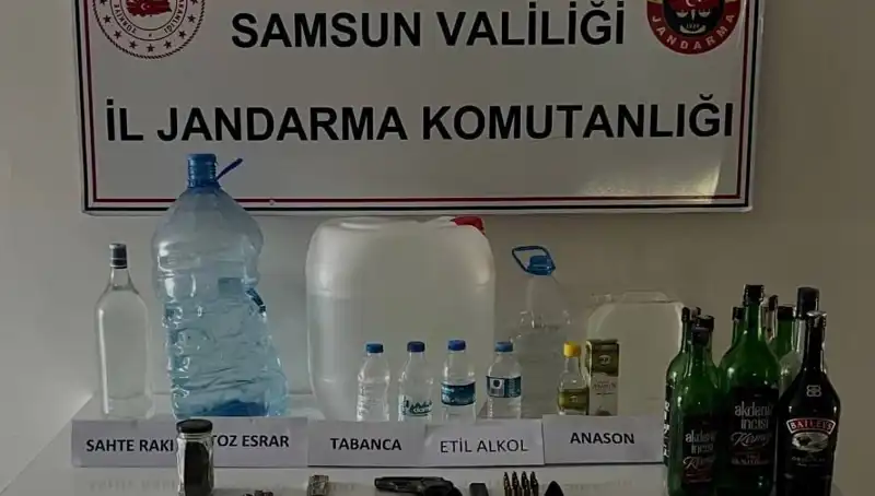 Samsun'da Sahte İçki Operasyonunda Litrelerce İçecek Ele Geçirildi!